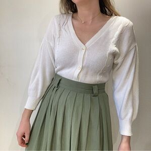 Vintage White Knit Cardigan